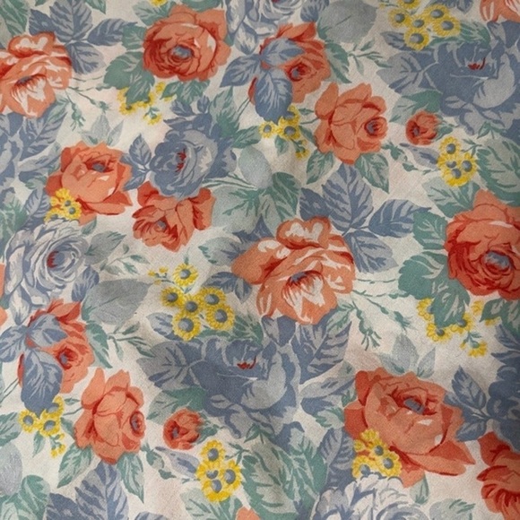 Vintage Pastel Floral Button Down Short Sleeve Shirt Women’s Plus Size 20W - Picture 3 of 13